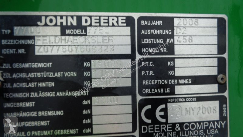 Ensileuse automotrice John Deere 7750i - Photo 17
